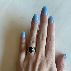 David Yurman Wheaton Petite Ring W Diamonds (onyx)